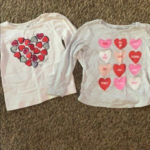3t long sleeve valentines shirts